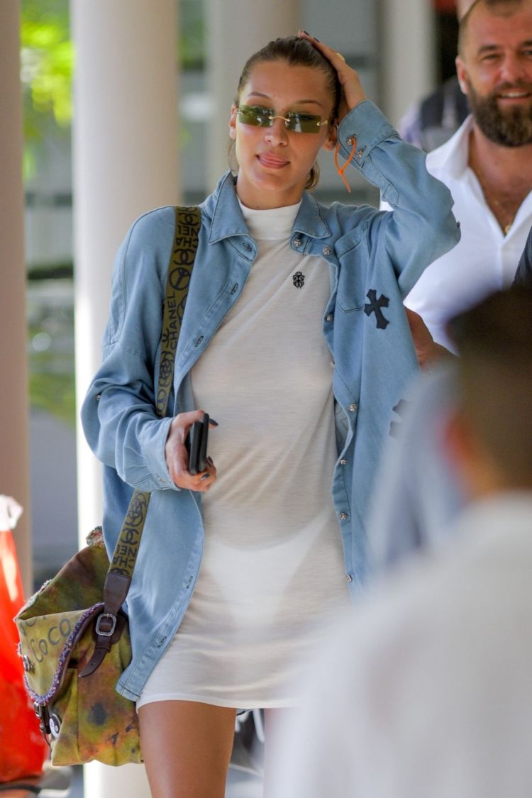 Bella Hadid Candids While Preparing To Leave St Barts