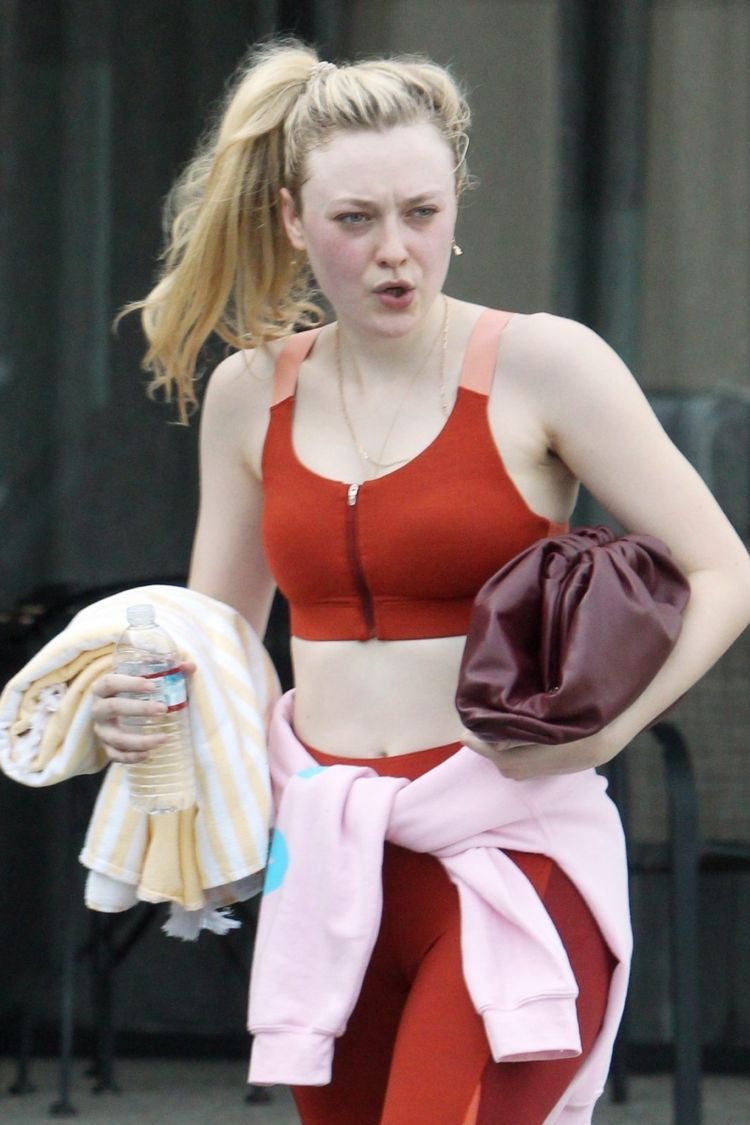 Dakota Fanning Candids Outside A Gym In Los Angeles