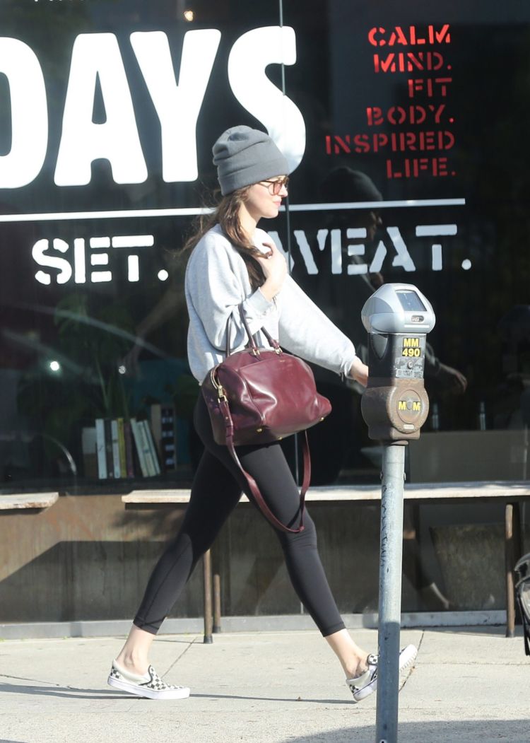 Dakota Johnson Candids While Leaving A Yoga Class In LA