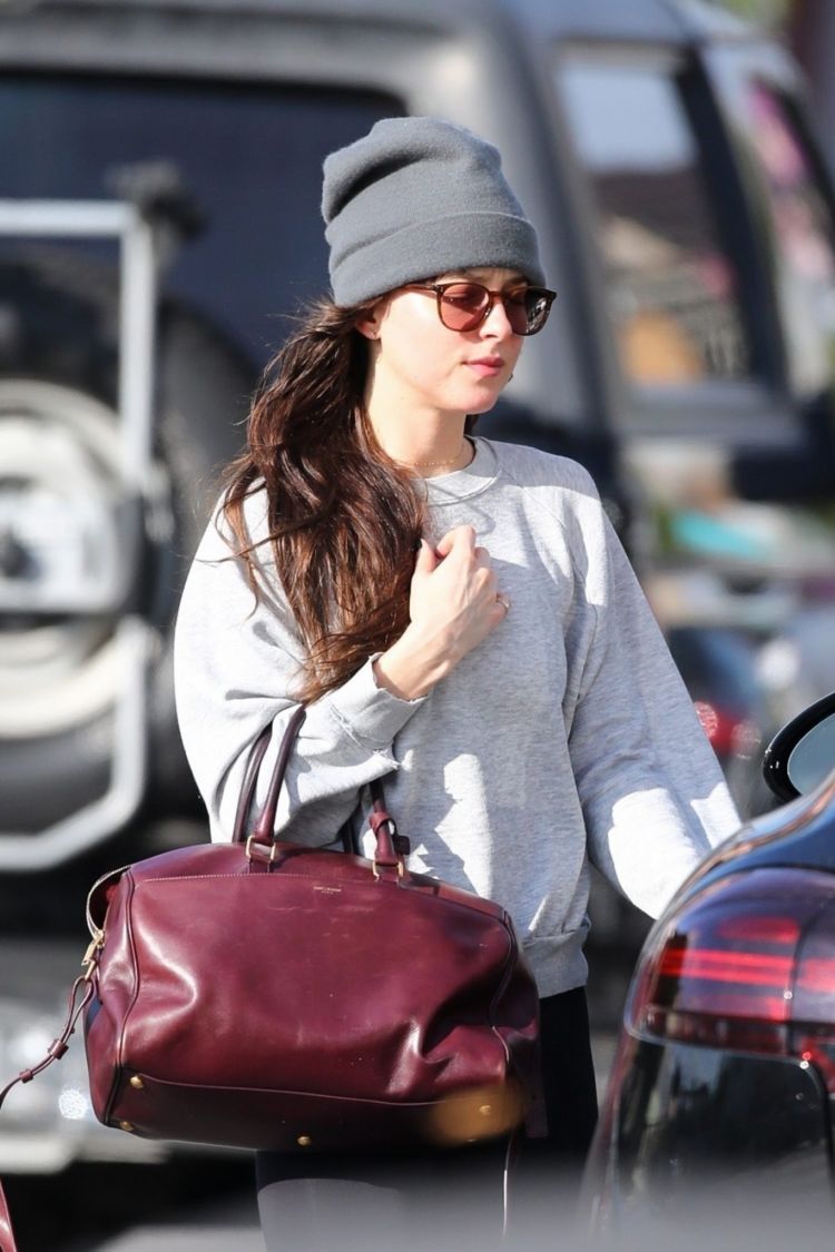 Dakota Johnson Candids While Leaving A Yoga Class In LA
