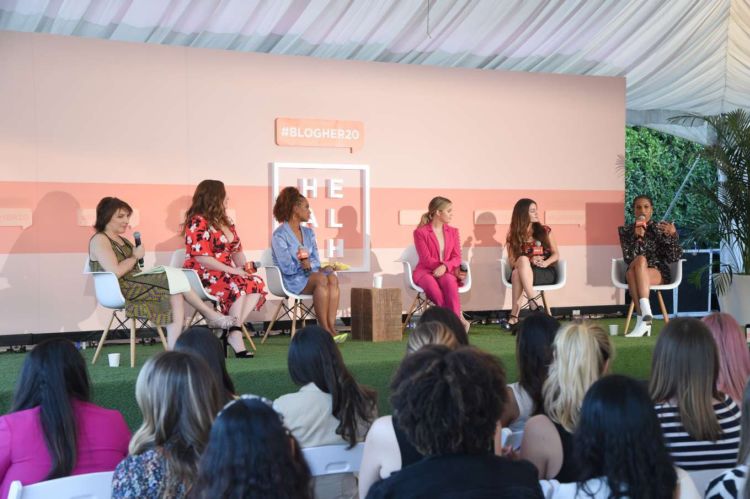 Pretty Jade Pettyjohn In Pink Outfit At #BlogHer20 Health At Rolling Greens In Los Angeles