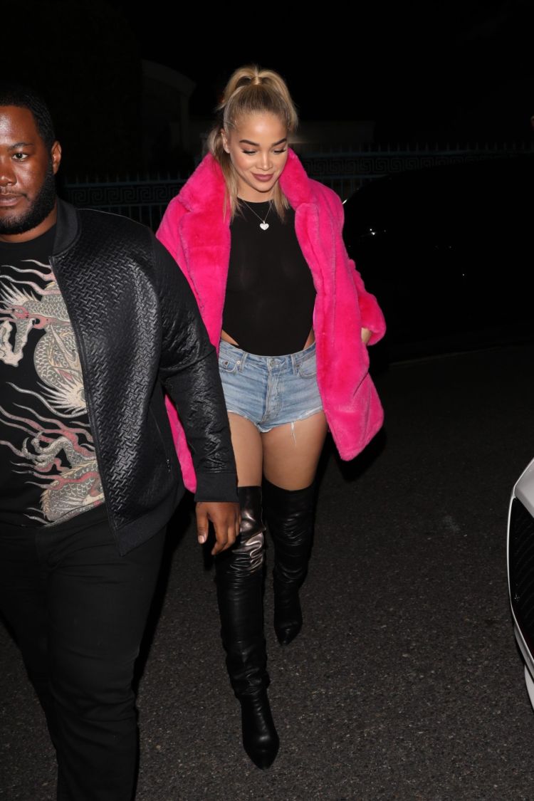 Jasmine Sanders Spotted Leaving Paris Hilton's 39th Birthday Bash