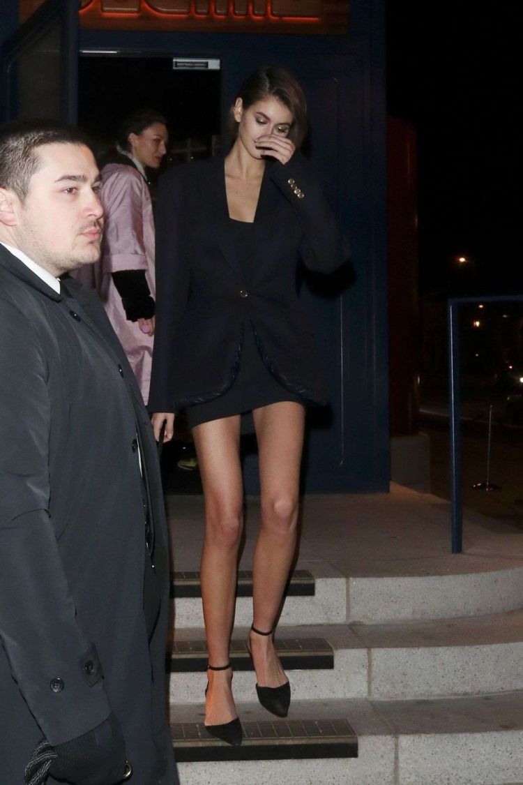 Kaia Gerber Candids While Arriving At The LOVE Magazine LFW Party