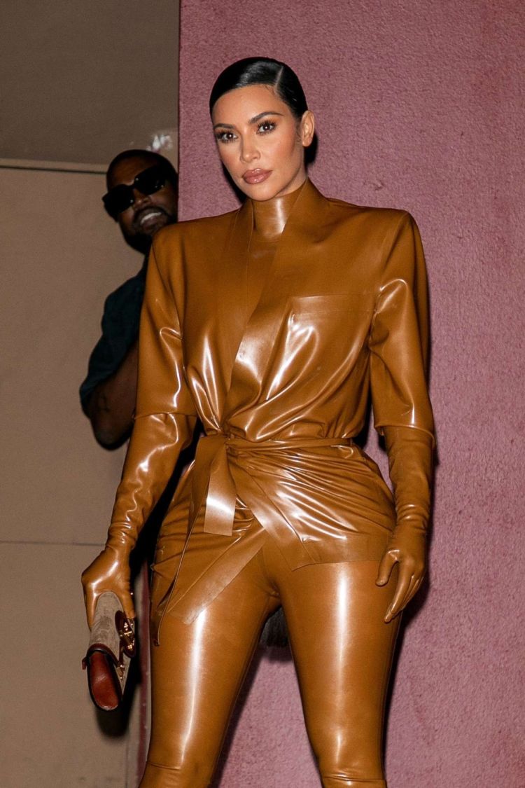 Kim Kardashian Candids Outside K West's Sunday Service at Theatre Des Bouffes Du Nord In Paris