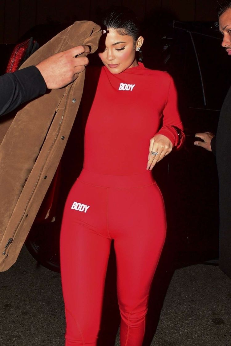 Kylie Jenner Candids In Red At The Nice Guy In West Hollywood