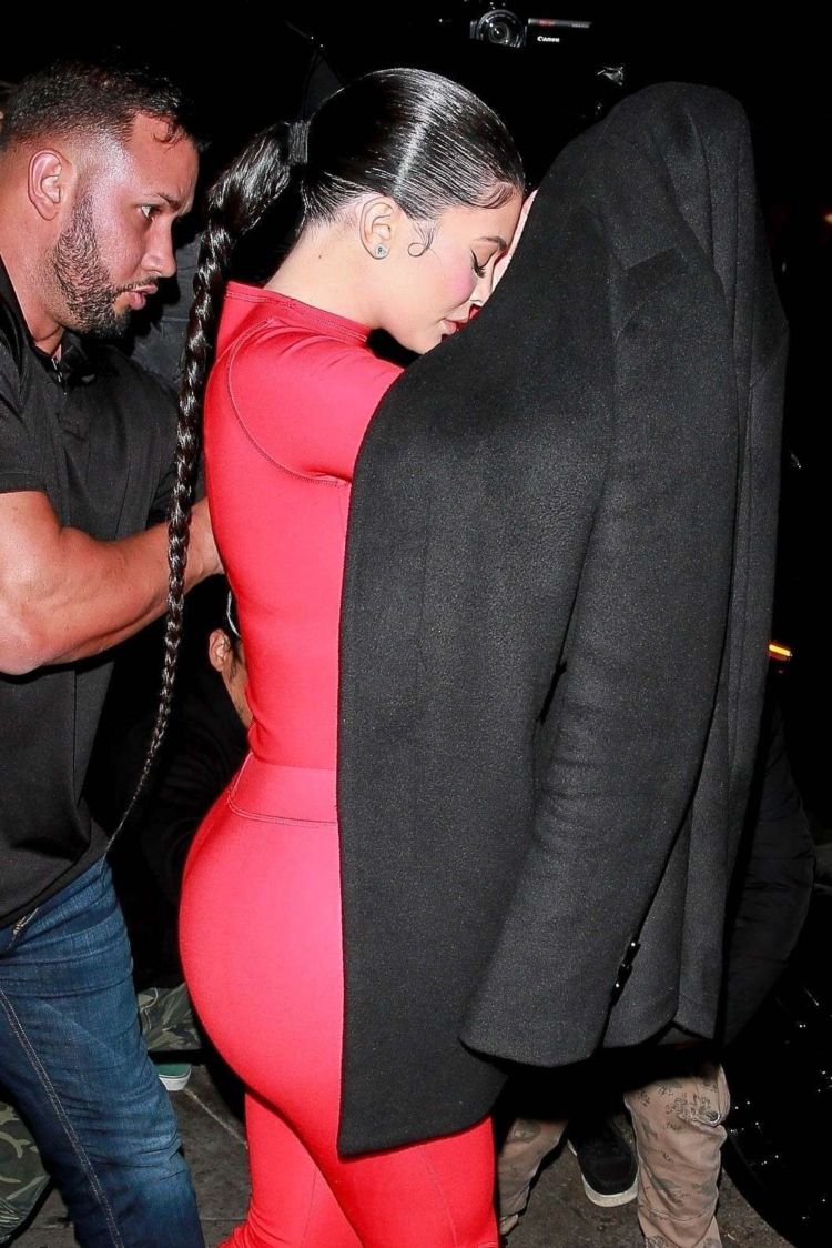 Kylie Jenner Candids In Red At The Nice Guy In West Hollywood