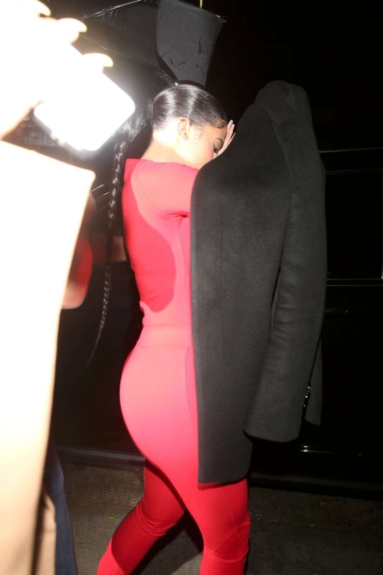 Kylie Jenner Candids In Red At The Nice Guy In West Hollywood