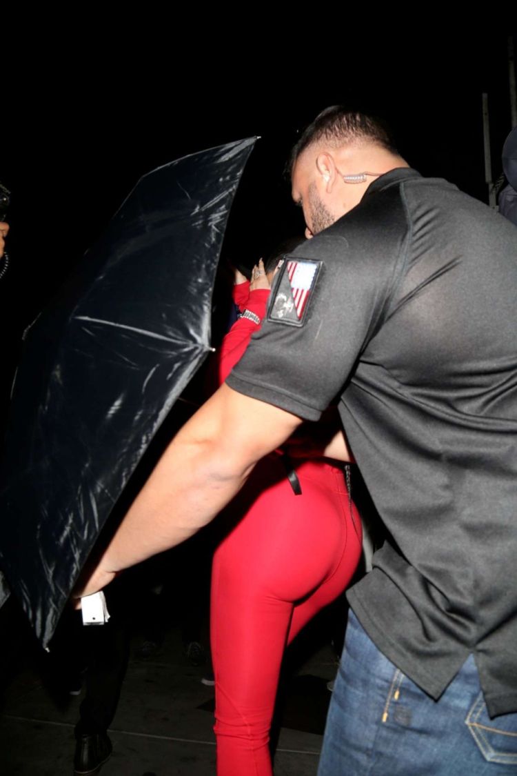 Kylie Jenner Candids In Red At The Nice Guy In West Hollywood