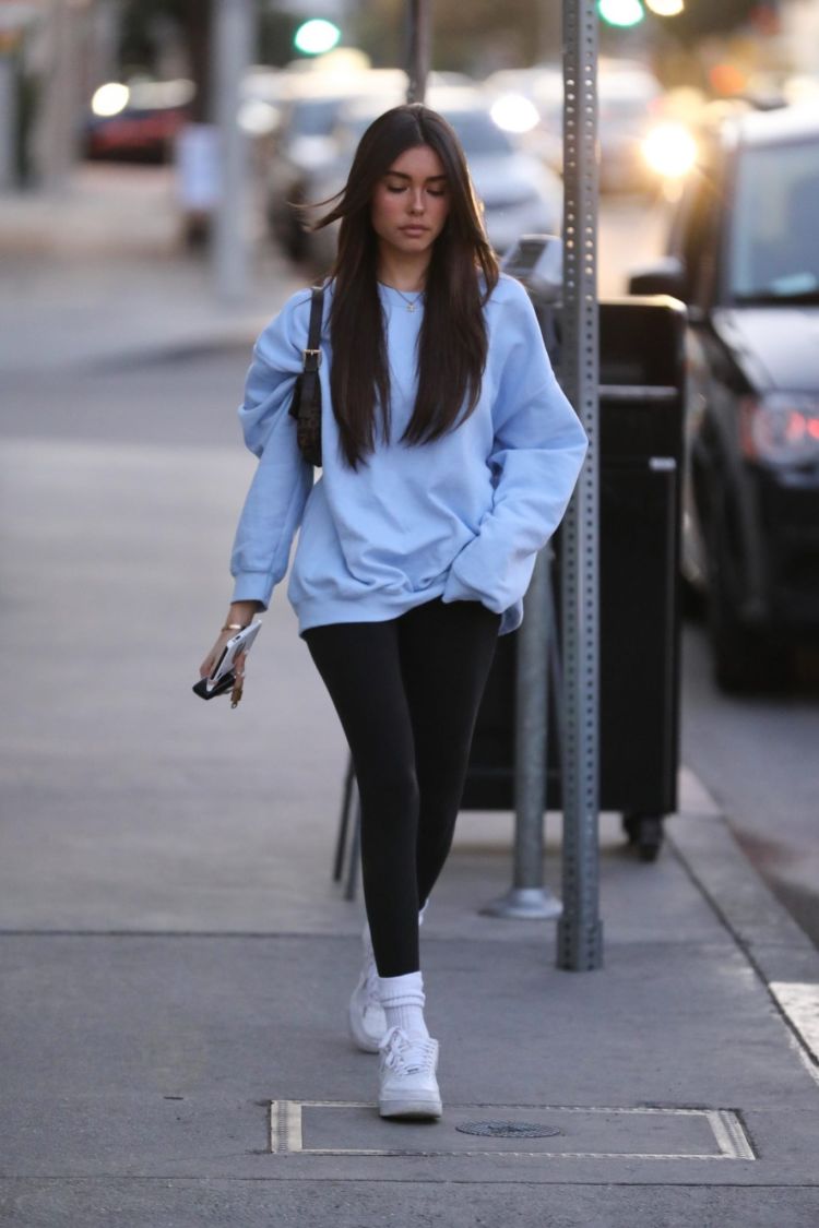 Madison Beer In A New Hairstyle After Leaving A Salon In West Hollywood