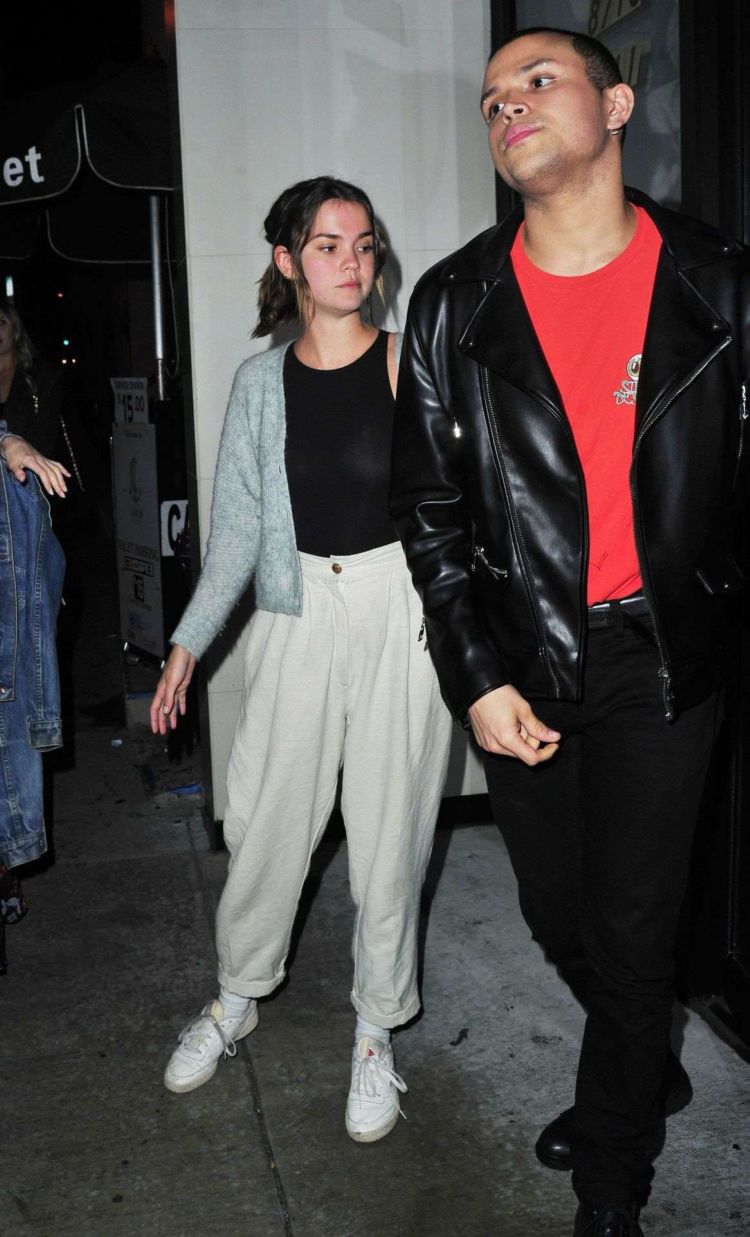 Maia Mitchell Candids In A Black Bodysuit
