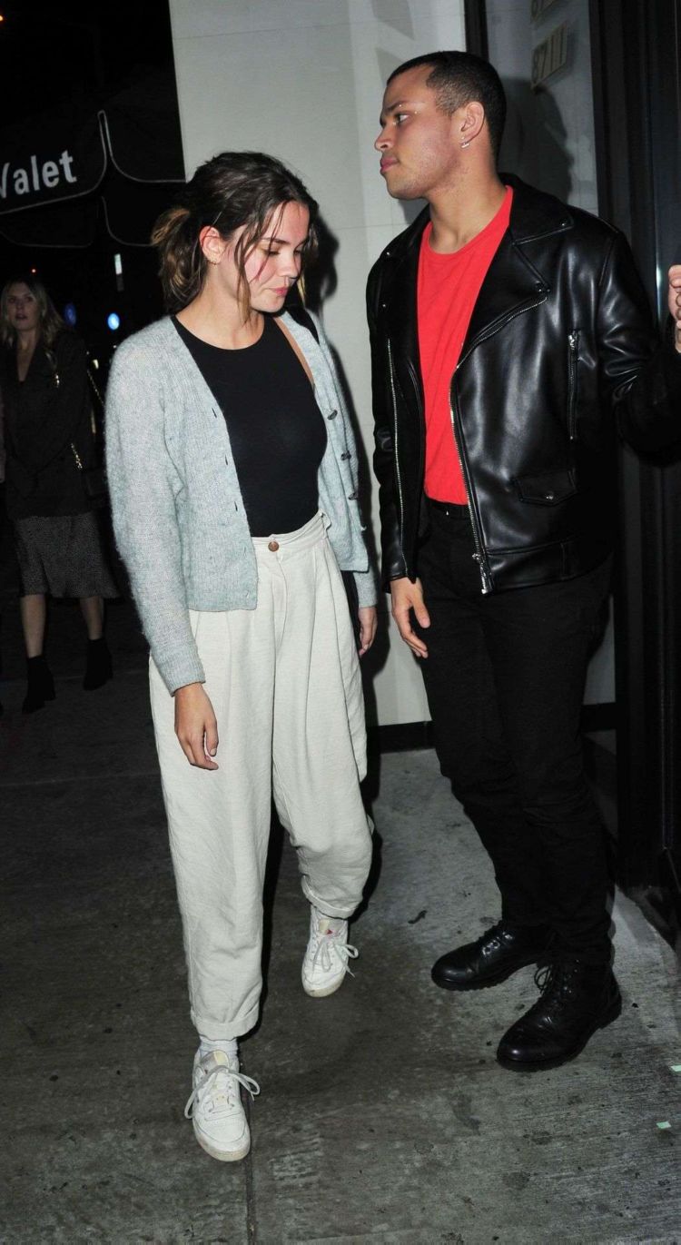 Maia Mitchell Candids In A Black Bodysuit