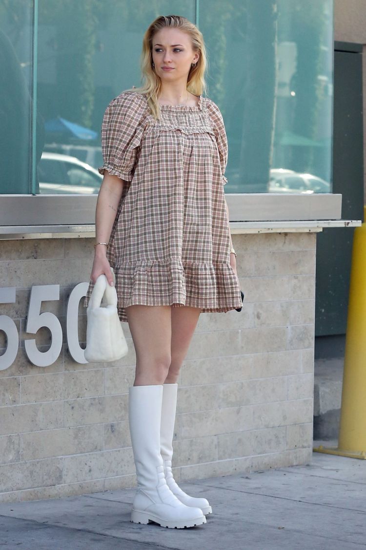 Sophie Turner Spotted In Frock Out In Los Angeles