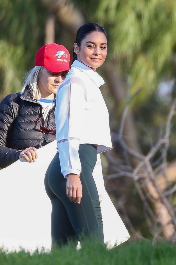 Vanessa Hudgens Filming A Sportswear AD In Los Angeles