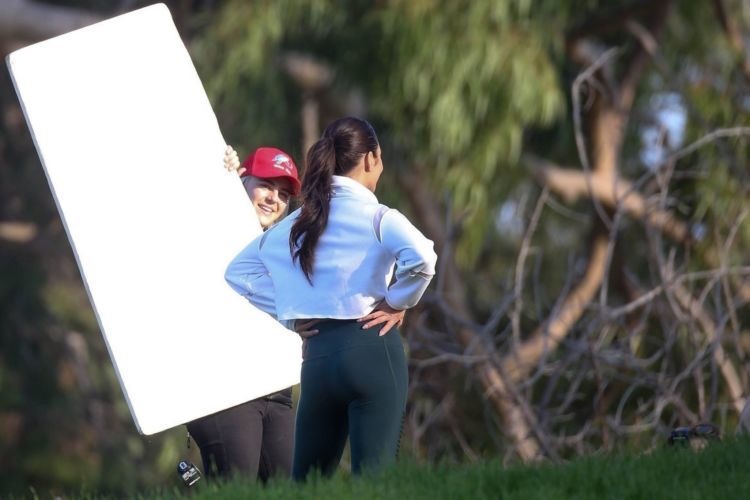 Vanessa Hudgens Filming A Sportswear AD In Los Angeles