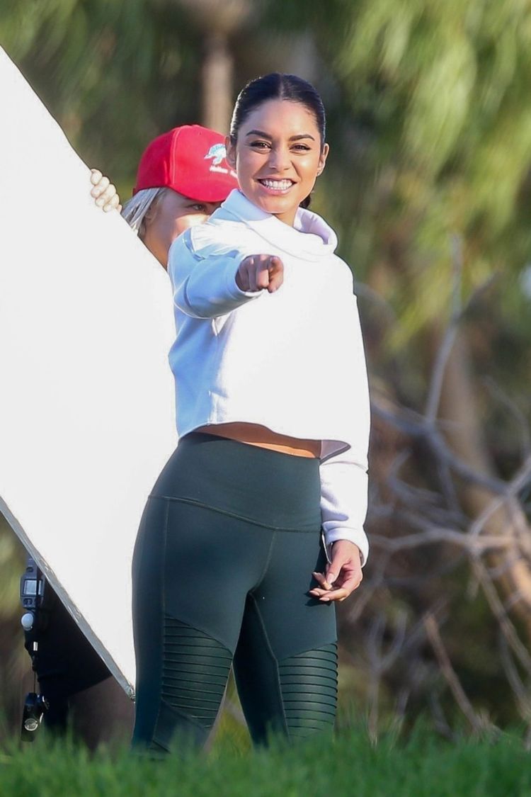 Vanessa Hudgens Filming A Sportswear AD In Los Angeles