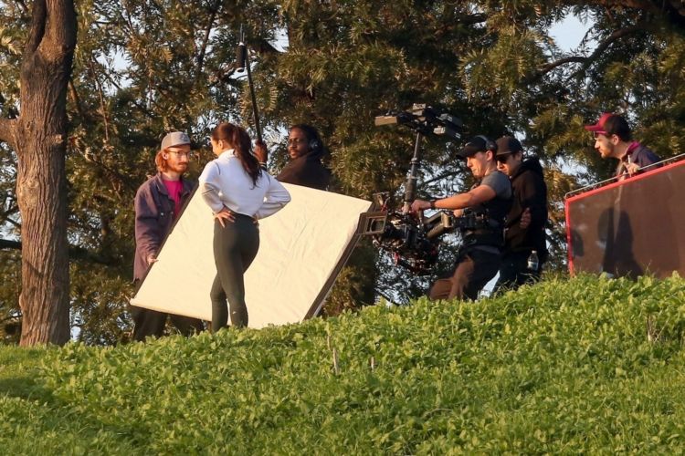 Vanessa Hudgens Filming A Sportswear AD In Los Angeles