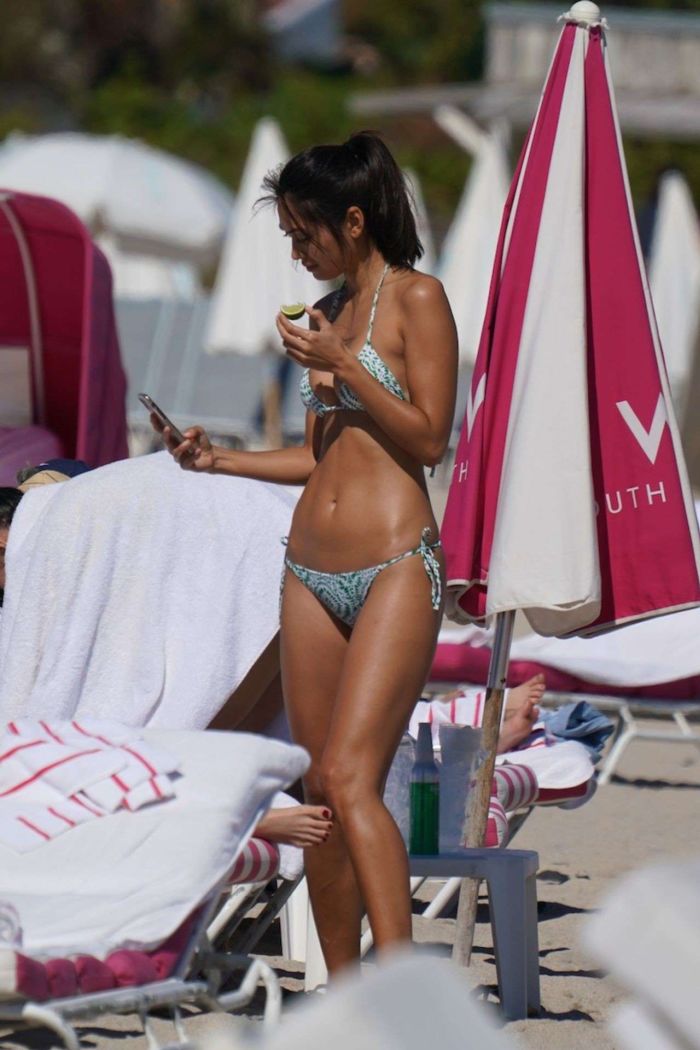 Ambra Gutierrez Enjoys Her Bikini Vacation At The Beach In Miami