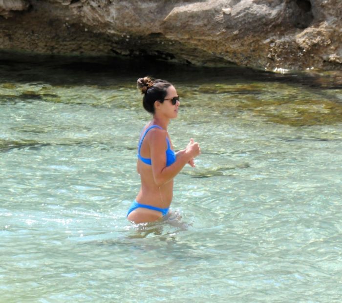 Ana Ivanovic In A Blue Bikini At The Beach In Mallorca