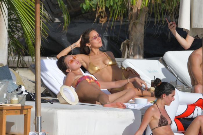 Bella Hadid Vacationing In A Bikini On The Beach In St Barts