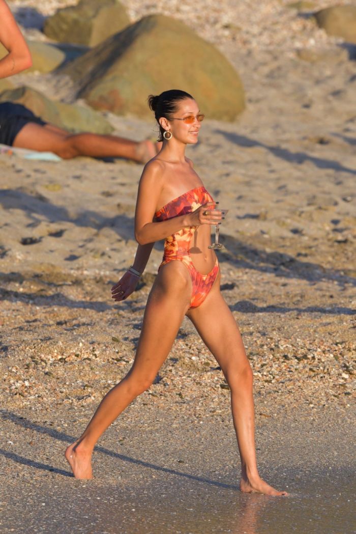 Bella Hadid Vacationing In A Bikini On The Beach In St Barts