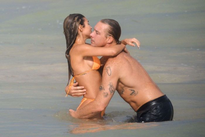 Chantel Jeffries With BF DJ Diplo At Beach In Mexico