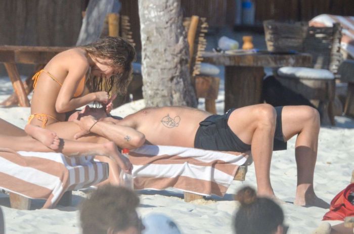 Chantel Jeffries With BF DJ Diplo At Beach In Mexico