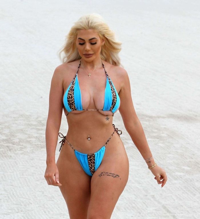 Chloe Ferry In A Bikini On The Beach In Dubai