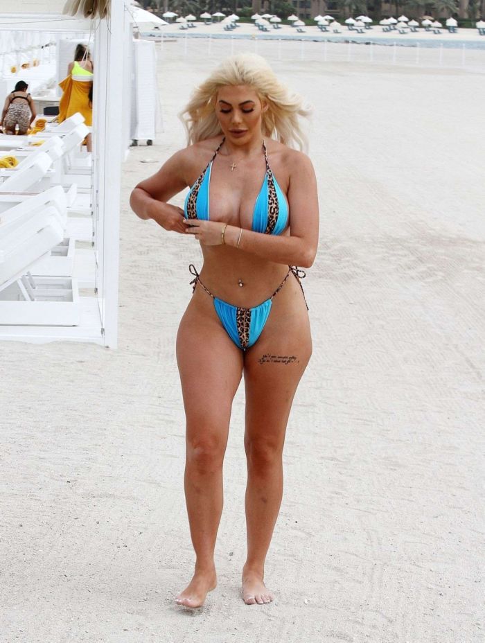 Chloe Ferry In A Bikini On The Beach In Dubai