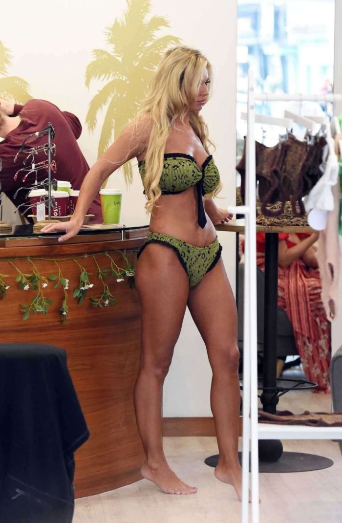 Christine McGuinness In Swimsuit At The 'Real Housewife of Cheshire' Set