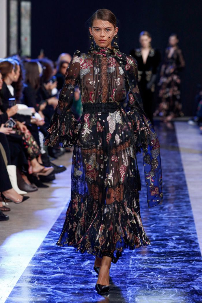 Georgia Fowler Walks For Elie Saab Fashion Show In Paris