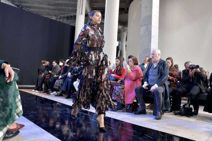 Georgia Fowler Walks For Elie Saab Fashion Show In Paris