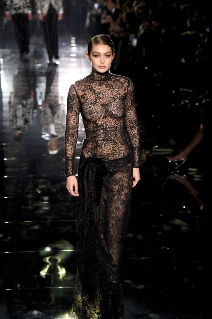 Gigi Hadid Turned Heads At The Tom Ford AW20 Fashion Show