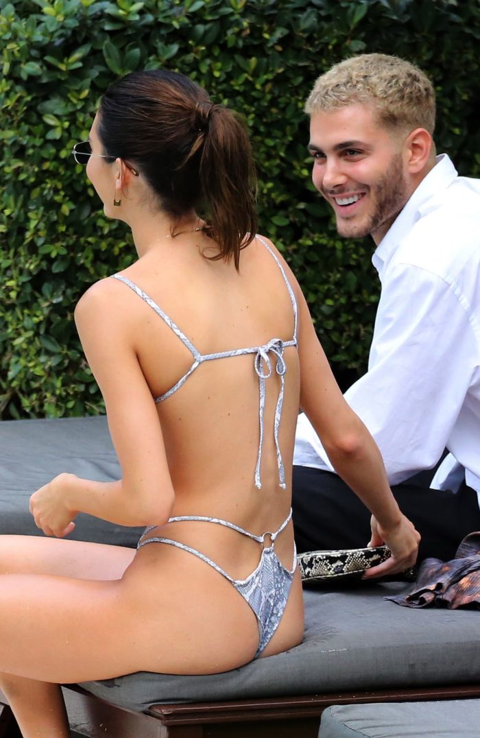 Kendall Jenner Spotted In A Printed Bikini At A Pool In Miami