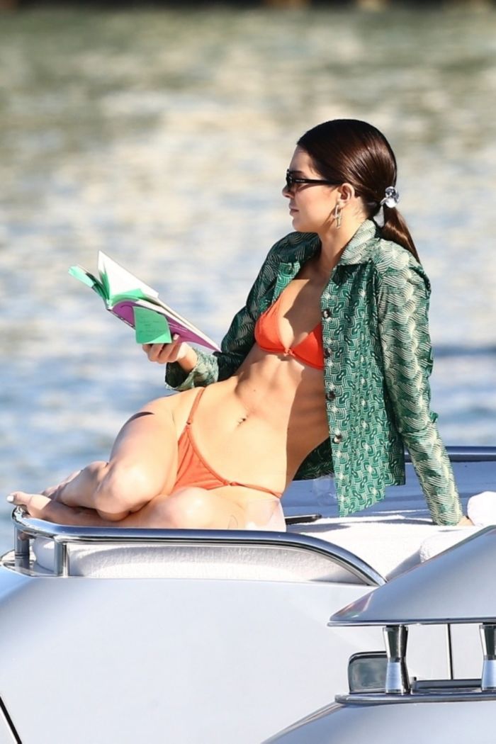 Kendall Jenner Candids In Bikini On A Yacht In Miami