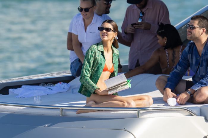 Kendall Jenner Candids In Bikini On A Yacht In Miami