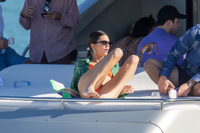 Kendall Jenner Candids In Bikini On A Yacht In Miami