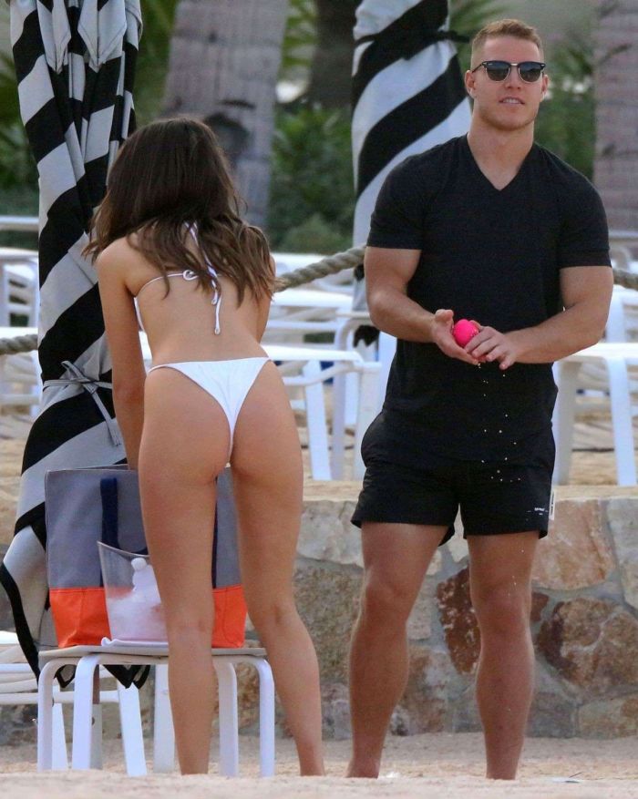 Stunning Olivia Culpo Holidaying In A White Bikini At A Beach In Mexico