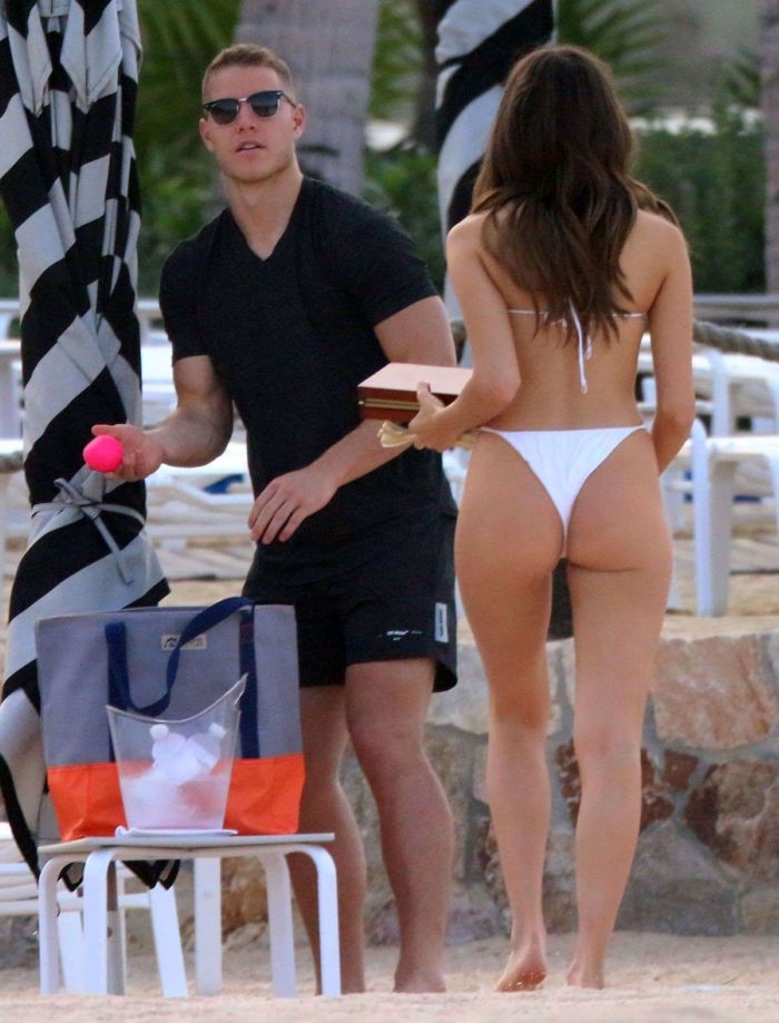 Stunning Olivia Culpo Holidaying In A White Bikini At A Beach In Mexico