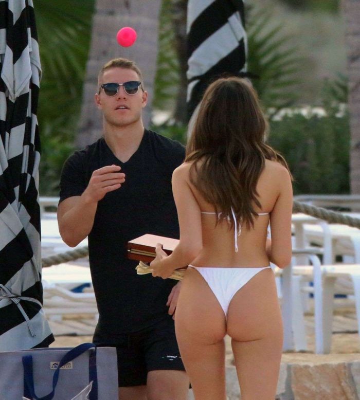 Stunning Olivia Culpo Holidaying In A White Bikini At A Beach In Mexico
