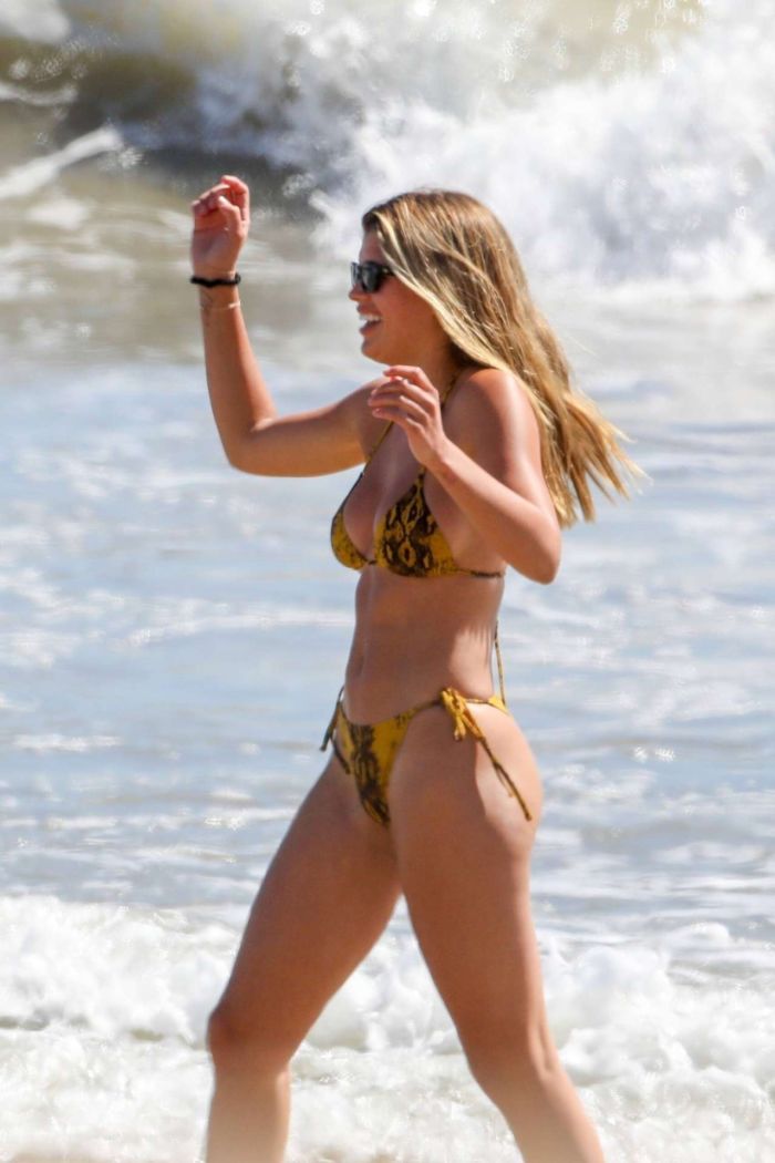 Sofia Richie Vacationing In A Bikini On The Beach In Malibu