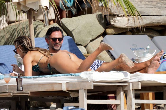 Sylvie Meis Vacationing In A Bikini On The Beach In Saint-Barthelemy