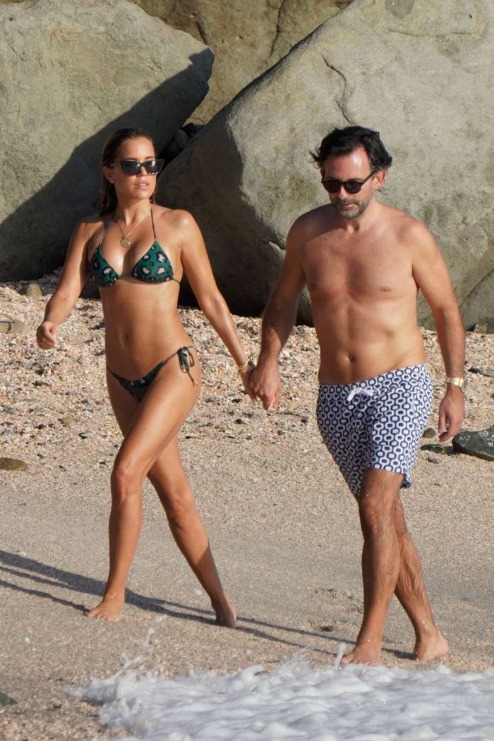 Sylvie Meis Vacationing In A Bikini On The Beach In Saint-Barthelemy