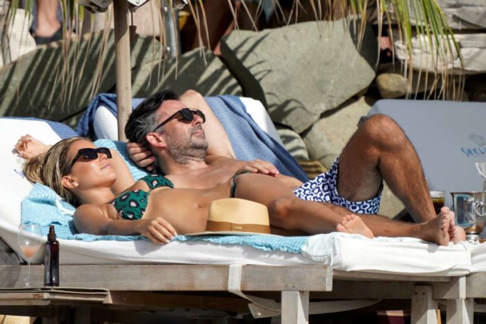 Sylvie Meis Vacationing In A Bikini On The Beach In Saint-Barthelemy