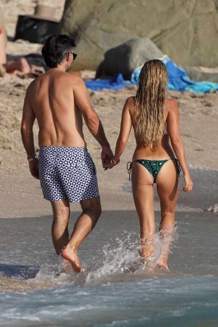 Sylvie Meis Vacationing In A Bikini On The Beach In Saint-Barthelemy