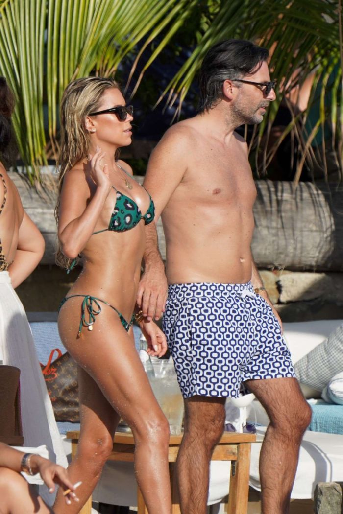 Sylvie Meis Vacationing In A Bikini On The Beach In Saint-Barthelemy