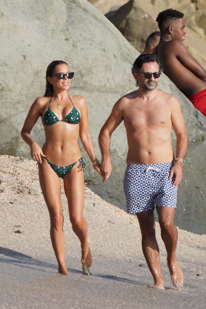 Sylvie Meis Vacationing In A Bikini On The Beach In Saint-Barthelemy